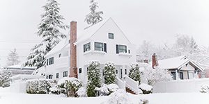 a home in winter